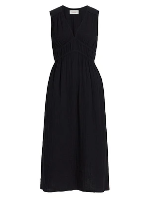 Arwen Cotton Sleeveless Midi-Dress