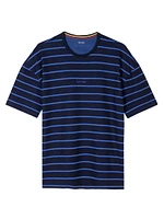 Relax Logo Stripe Crewneck T-Shirt