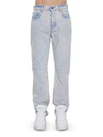 Shotgun Distressed Straight-Leg Jeans