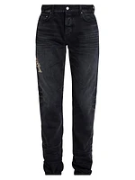 Baroque Logo Straight-Leg Jeans