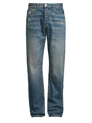 Released Hem Straight-leg Jeans