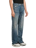 Released Hem Straight-leg Jeans