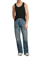 Released Hem Straight-leg Jeans