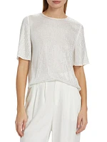 Nadia Crystal-Embellished Silk-Blend Blouse