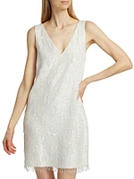 Flo Beaded & Sequined Minidress