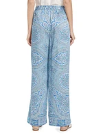 Miley Paisley Wide-Leg Pants