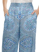 Miley Paisley Wide-Leg Pants