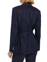 Brett Crystal-Embellished Belted Jacket