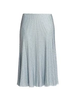 Dallas Crystal-Embellished Silk-Blend Skirt