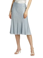 Dallas Crystal-Embellished Silk-Blend Skirt