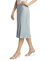 Dallas Crystal-Embellished Silk-Blend Skirt