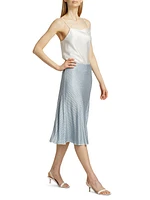 Dallas Crystal-Embellished Silk-Blend Skirt