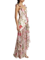 Viera Floral Ruffled Maxi Dress