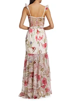 Viera Floral Ruffled Maxi Dress