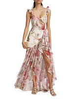 Viera Floral Ruffled Maxi Dress