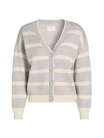 Striped Knit Boxy Cardigan