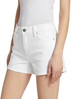 Gemma Twill Mid-Rise Shorts