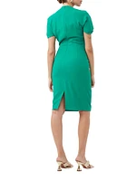 Keshi Draped Crepe Minidress