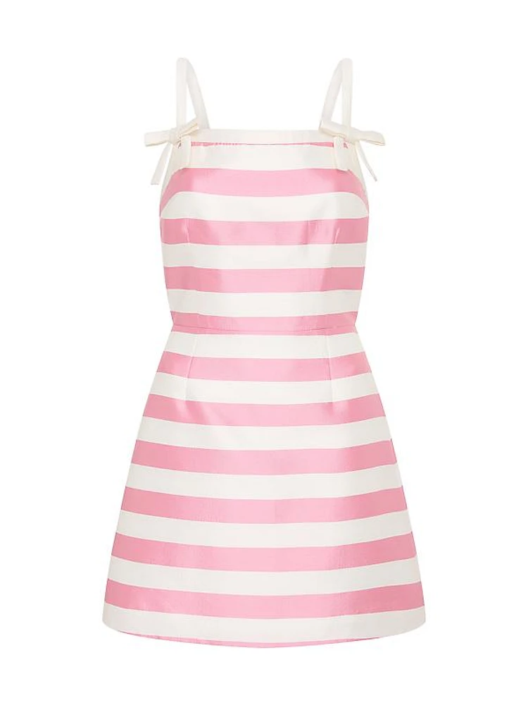 Jocelyn Striped Bow Minidress