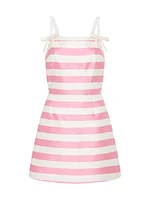 Jocelyn Striped Bow Minidress