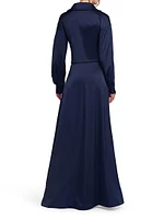 Ivon Charmeuse D-Loop Belt Gown