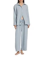 Angel Cotton Gauze Long 2-Piece Pajama Set