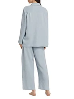 Angel Cotton Gauze Long 2-Piece Pajama Set