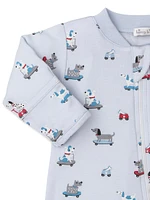 Baby Boy's Dog-Print Cotton Footie