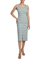 Cotton-Blend Tweed Sheath Dress