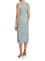 Cotton-Blend Tweed Sheath Dress