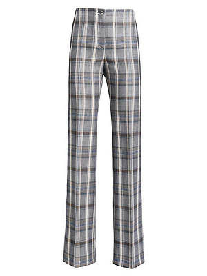 Elizabeth Plaid Flared Pants