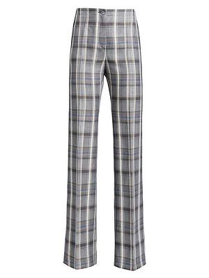 Elizabeth Plaid Flared Pants