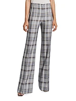 Elizabeth Plaid Flared Pants