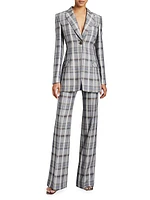 Elizabeth Plaid Flared Pants