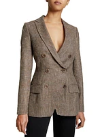 Paco Virgin Wool-Linen Double-Breasted Jacket