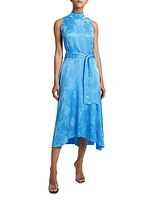 Taylor Belted Jacquard Midi-Dress