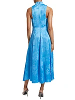 Taylor Belted Jacquard Midi-Dress