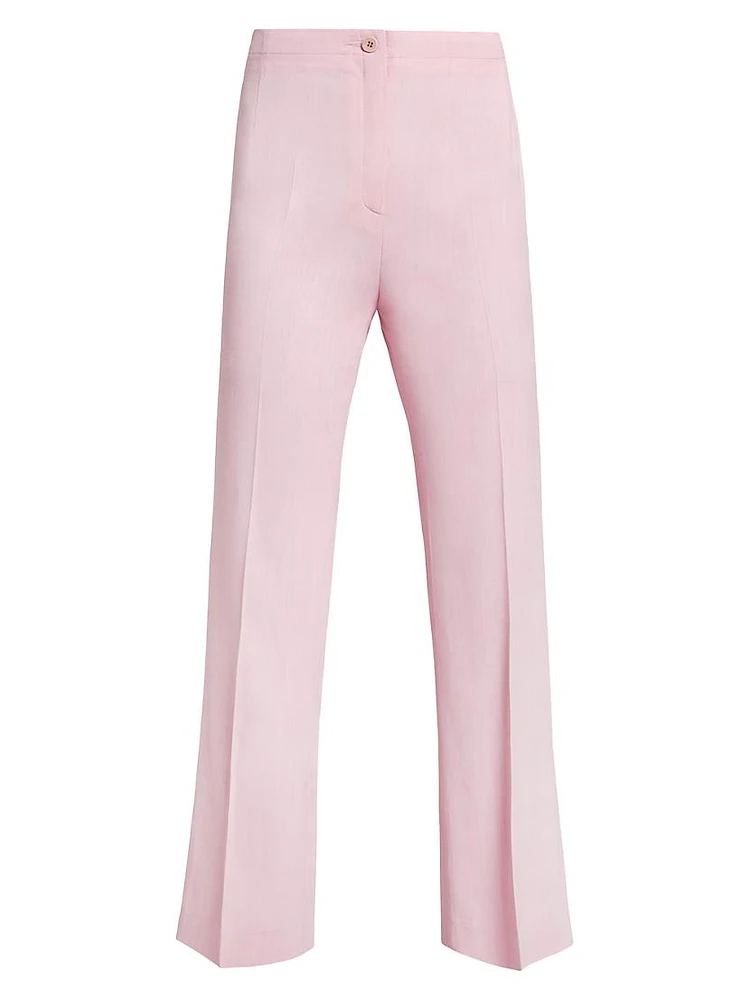 Tailored Straight-Leg Ankle Pant