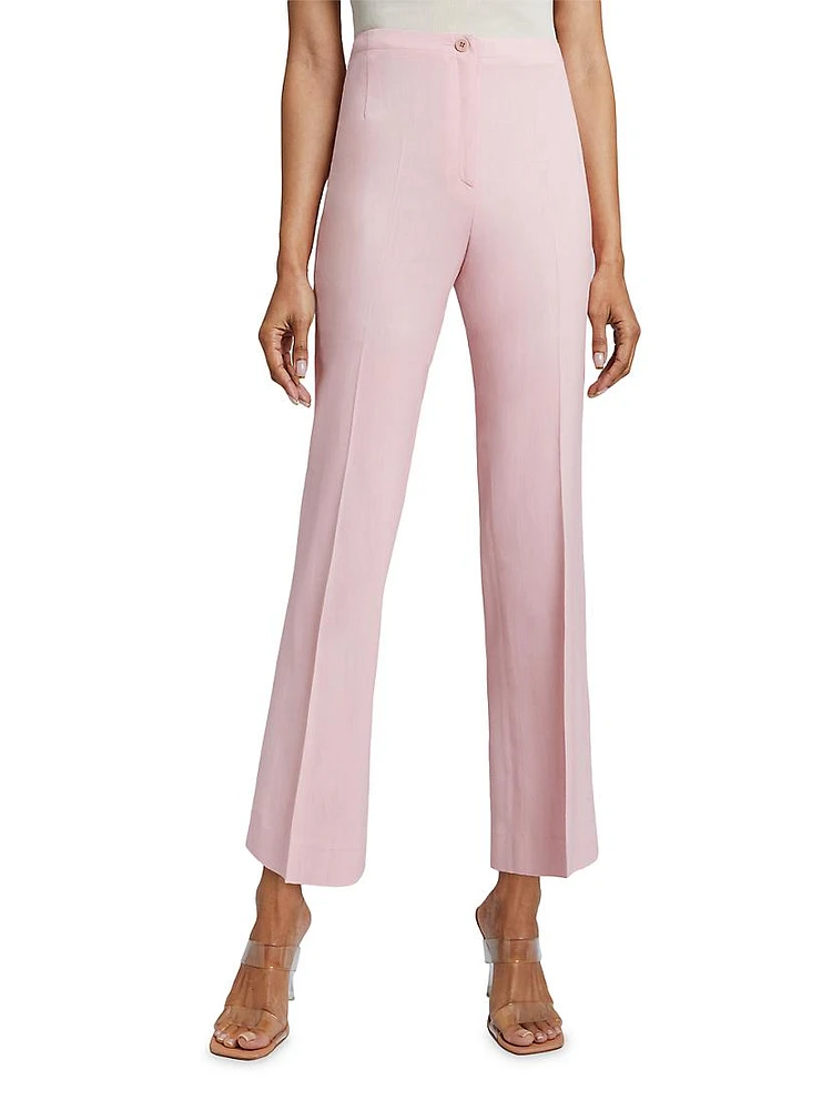 Tailored Straight-Leg Ankle Pant