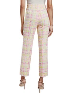 Tweed Straight-Leg Ankle Pants