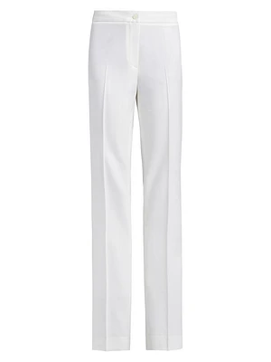 Virgin Wool Straight-Leg Pants