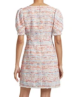 Bianca Cotton-Blend Tweed Short-Sleeve Minidress