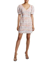 Bianca Cotton-Blend Tweed Short-Sleeve Minidress