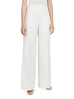 Cotton Poplin Wide-Leg Pants