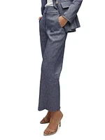 Aubrie Linen-Blend Straight-Leg Pants