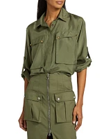 Jada Silk Utility Shirt