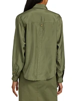 Jada Silk Utility Shirt