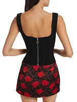 Rib-Knit Scoopneck Corset