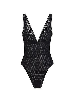 Sheer Logo Bodysuit
