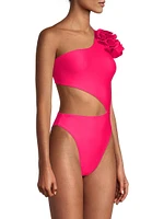 Nyomi Rosette Cut-Out One-Piece Swimsuit